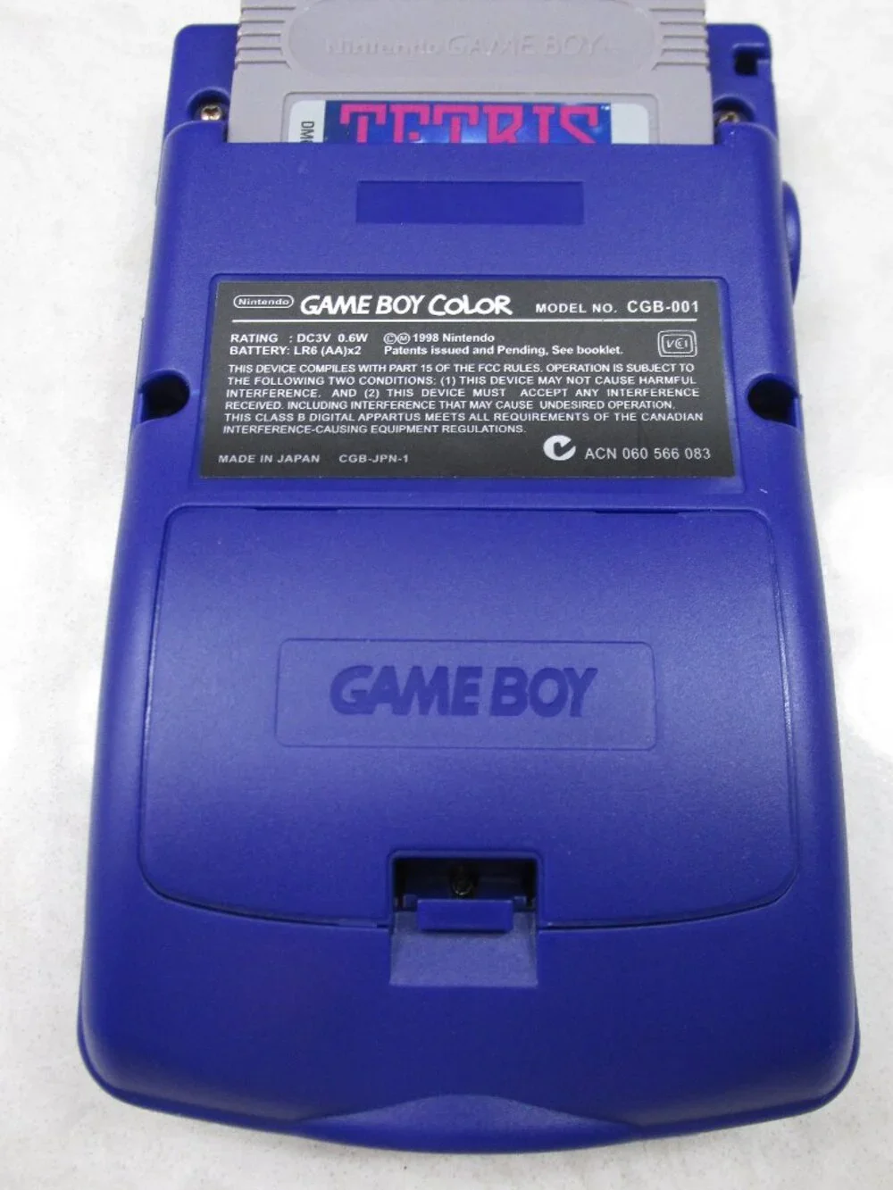 Refurbished to Like New Gameboy Color Backlit Screen Purple Audio Amplifier